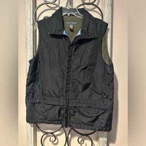Banana Republic Black Quilted Vest Medium | Lightweight Zip Front Layer